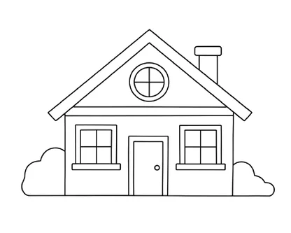 desenhos de casas para colorir e imprimir para imprimir e colorir - imagem 3